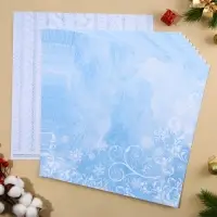 Бумага для скрапбукинга «Новогодние кружева», 30,5 × 32 см, 180 г/м