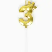 Свеча для торта "Корона" цифра 3