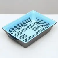 Туалет глубокий с сеткой 36&times;25&times;9 см, голубой/серый