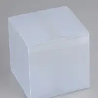 Складная прозрачная коробка из PVC, для упаковки подарков, матовая 10&times;10&times;10 см