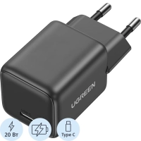 Зарядное устройство UGREEN сетевое X512 (55528) Mini 20W USB-C GaN EU серый