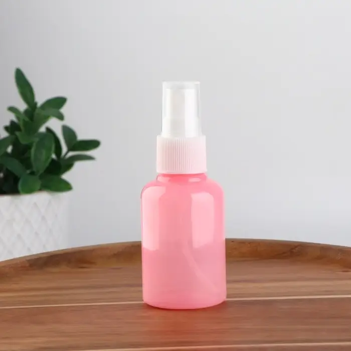 Бутылочка для хранения, с распылителем, 50 мл, розовая Бутылочка для хранения, с распылителем, 50 мл, розовая