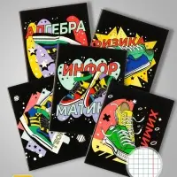 Набор предметных тетрадей Calligrata TOP &laquo;Кеды&raquo;, 12 предметов, 48 листов, со справочным материалом, картонная обложка