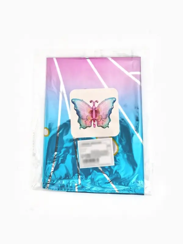 Воздушный шар фольгированный 32" &laquo;Бабочка&raquo; цвет голубой металлик