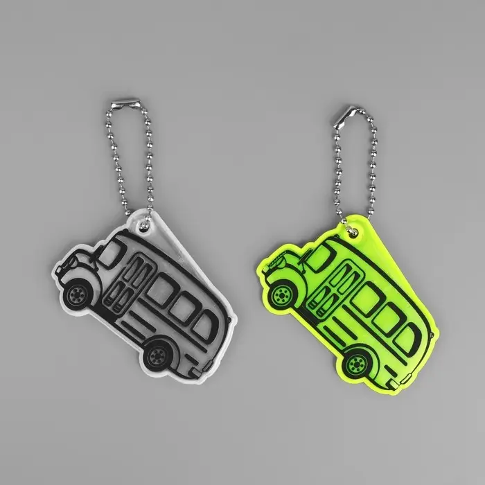 Светоотражающий элемент «Автобус», двусторонний, 5,5 × 3,4 см, цвет МИКС Светоотражающий элемент «Автобус», двусторонний, 5,5 × 3,4 см, цвет МИКС