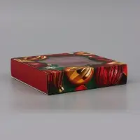 Коробка подарочная для 16 конфет &laquo;Новогодние шарики&raquo; 17.7&times;17.7&times;3.8 см
