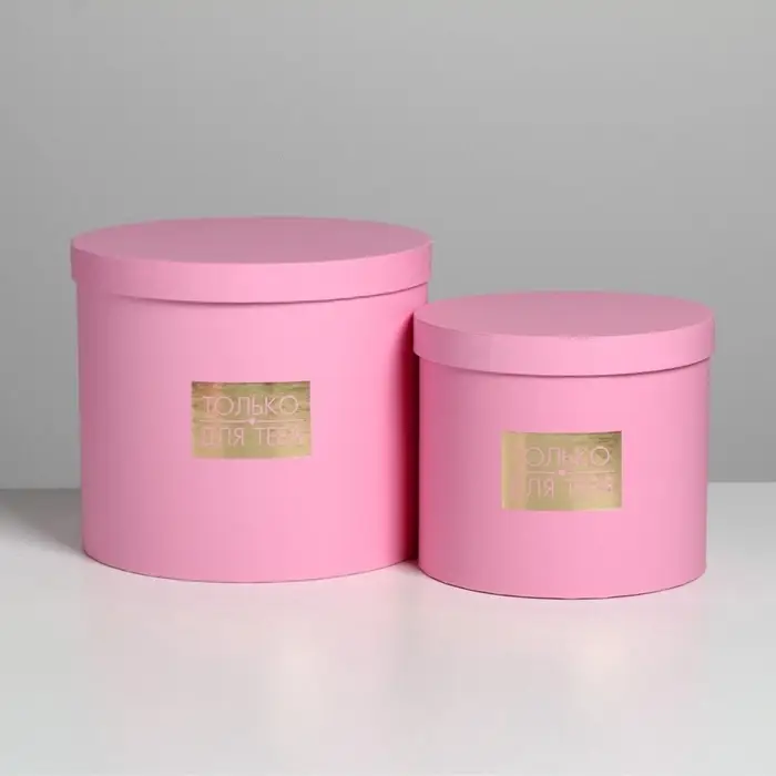 Набор коробок для цветов 5 в 1, упаковка подарочная, &laquo;Нежность&raquo;, 14&times;14&times;13 см - 22&times;22&times;19.5 см