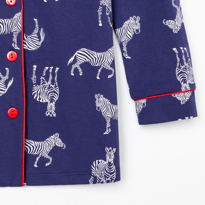 Пижама женская (рубашка и брюки) KAFTAN Zebra размер 44-46, цвет синий