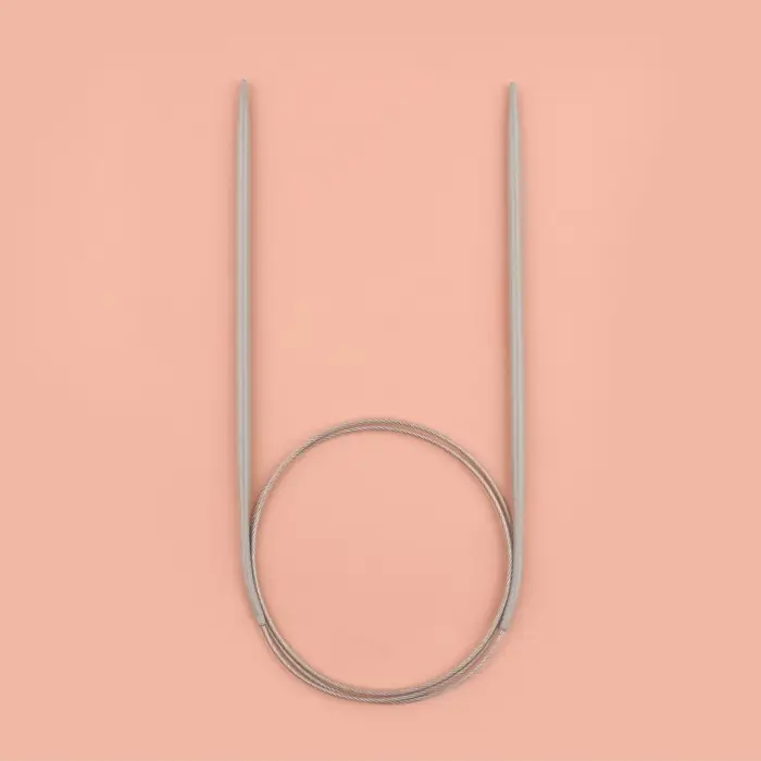 Спицы круговые, для вязания, с тефлоновым покрытием, с металлическим тросом, d=3.5 мм, 14/80 см Спицы круговые, для вязания, с тефлоновым покрытием, с металлическим тросом, d=3.5 мм, 14/80 см