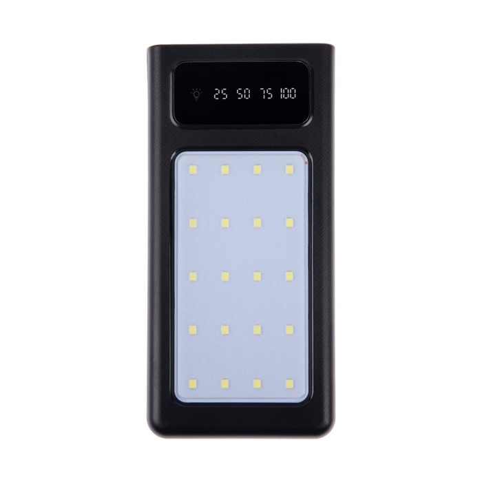 Внешний аккумулятор 485, 10000 мАч, кабели Type-C/Lightning/MicroUSB, фонарь, чёрный Внешний аккумулятор 485, 10000 мАч, кабели Type-C/Lightning/MicroUSB, фонарь, чёрный