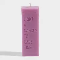 Свеча с надписью Light a candle, 1.5&times;1.5&times;8.5 см, соевый воск, МИКС
