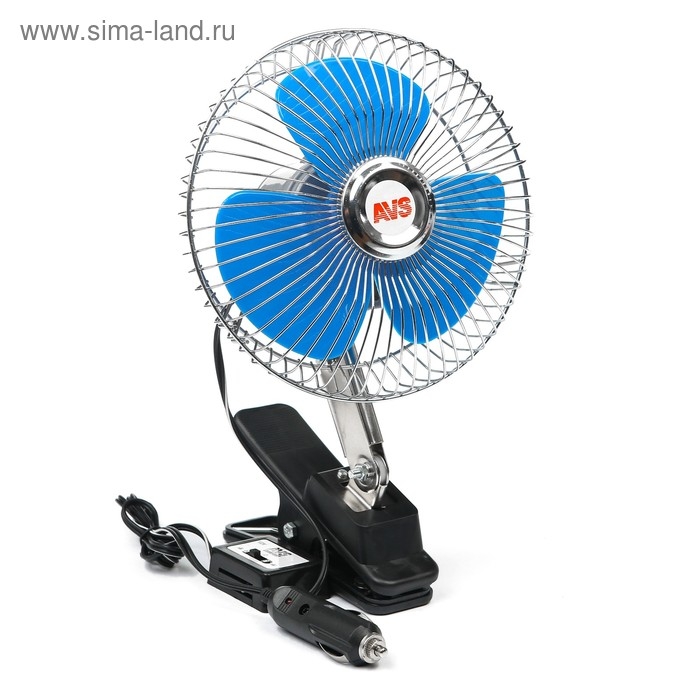 Вентилятор автомобильный AVS Comfort 8043, 12 В 6 Вентилятор автомобильный AVS Comfort 8043, 12 В 6", металл, серебристый