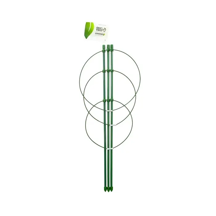 Кустодержатель, d=15&ndash;17&ndash;19 см, h=44 см, 3 кольца, металл, зелёный, Greengo