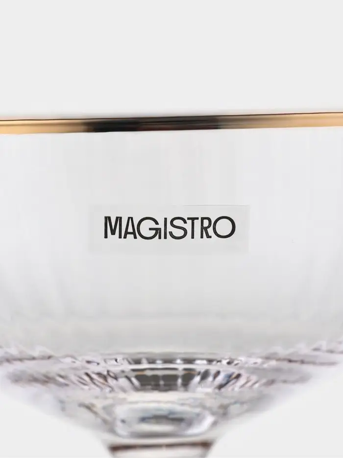 Набор бокалов для коктейлей Magistro &laquo;Орион&raquo;, 270 мл, 6 шт., 15&times;11.2 см, стекло, с золотой отводкой, прозрачный