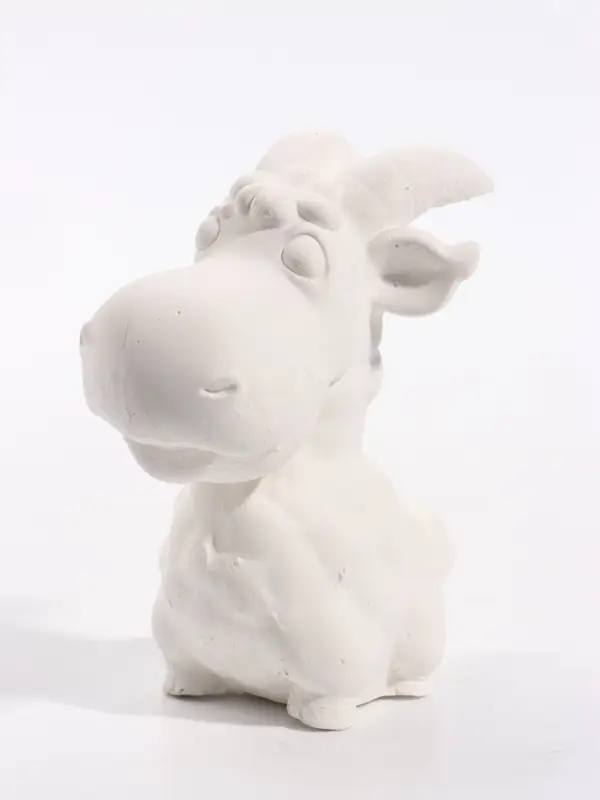 Фигурка декоративная &laquo;Коза-Дереза&raquo;, неокрашенная, 6.4&times;10 см, белая