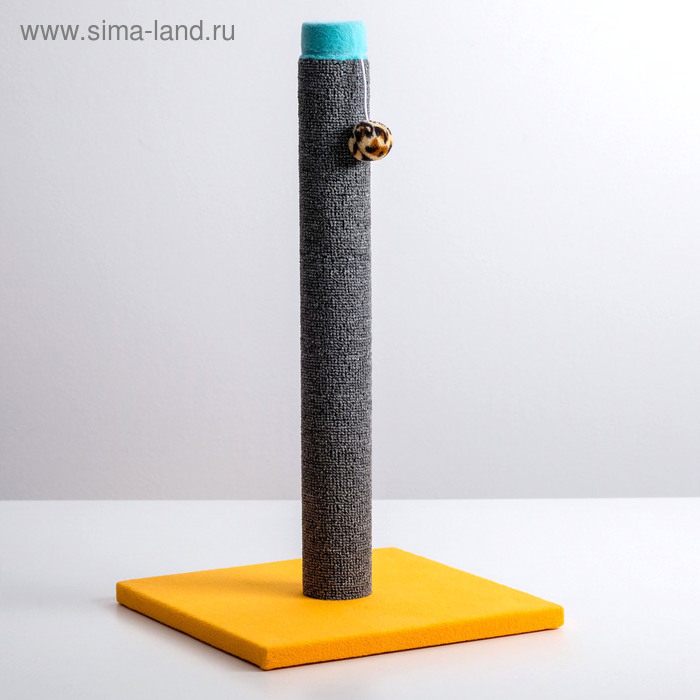 Когтеточка  Когтеточка "Столбик" Lowcost ковролиновая,  54 х 31 см, микс цветов и игрушек