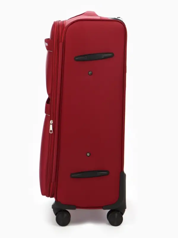 Чемодан на колёсах TEXTURA, кодовый замок, с увеличением, 47&times;30&times;78 см, 28", красный