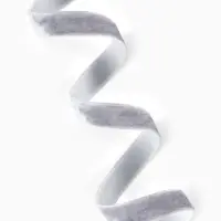 Лента бархатная, 10 мм, 18&plusmn;1 м, серая №184