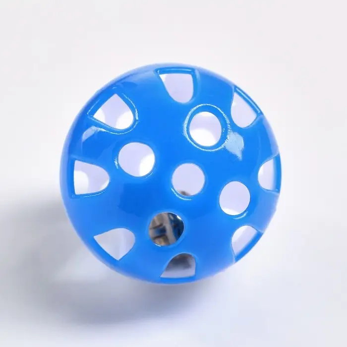 Шарик для кошек с бубенчиком  Шарик для кошек с бубенчиком "Луна", 3,8 см, синий/белый