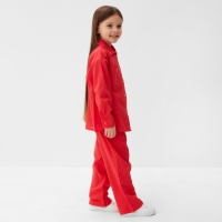Костюм (рубашка и брюки) детский KAFTAN "Лен", размер 36 (134-140 см), красный