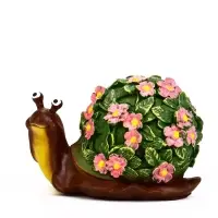 Садовая фигура из полистоуна &laquo;Улитка резная&raquo;, 20&times;11&times;12 см