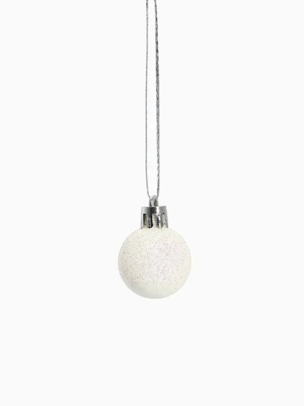 Ёлочные игрушки &laquo;Блеск&raquo;, шары новогодние, d=3 см, набор 15 шт., белый/синий