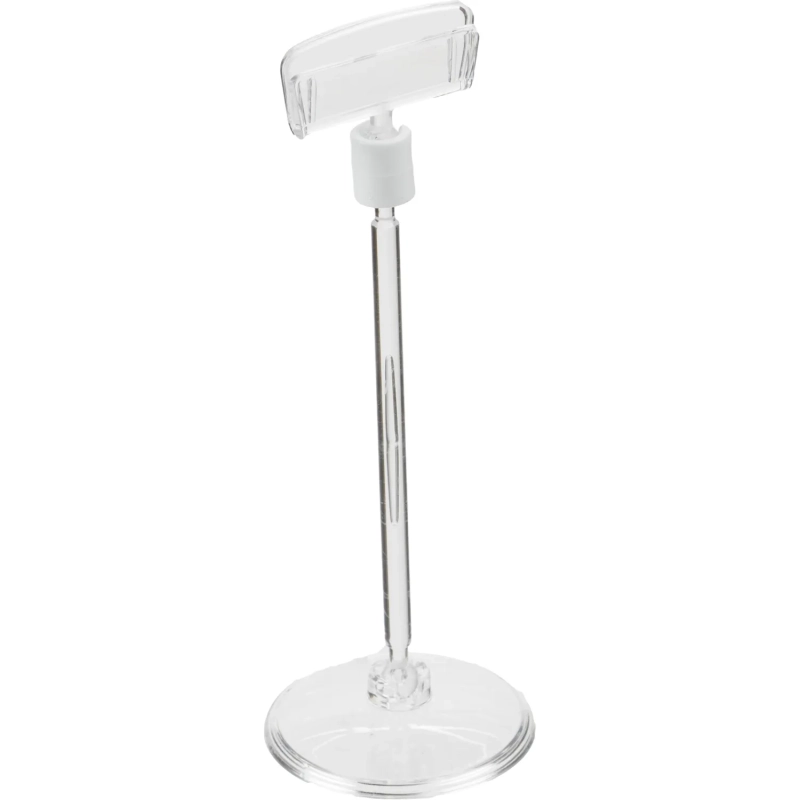 Ценникодержатель на круглой подставке со штангой, выс.10см, ш.38мм,10шт/уп