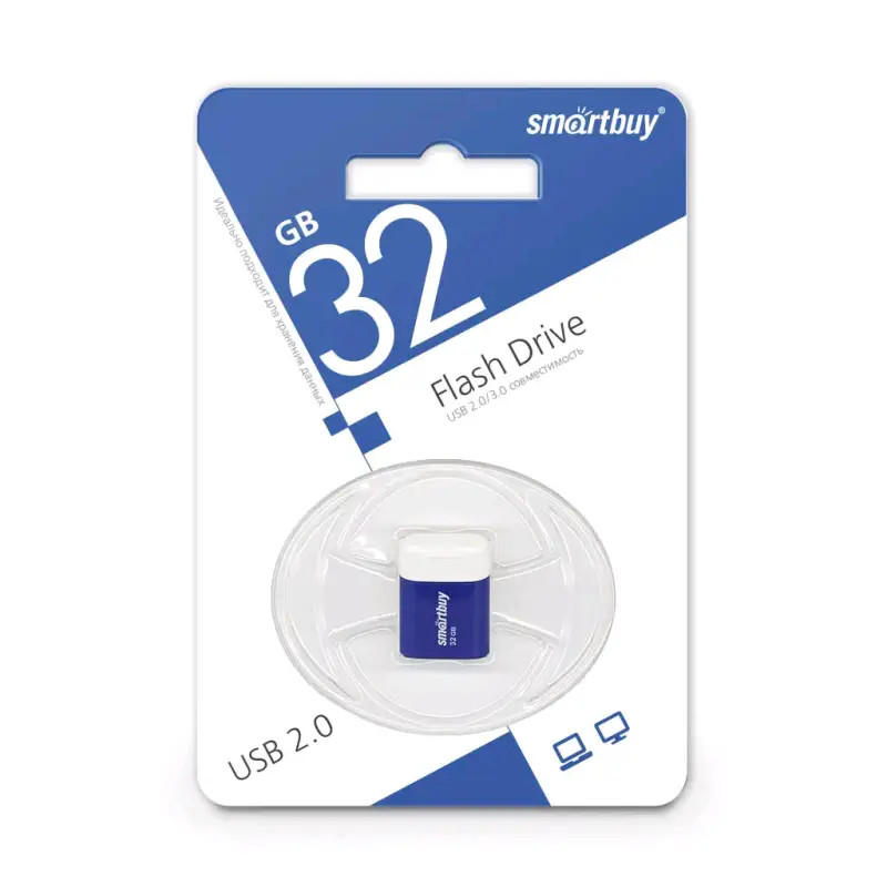 USB накопитель 32 GB Smart Buy LARA Blue