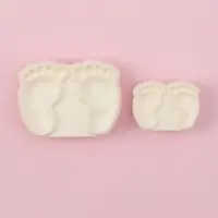 Печати для теста и мастики Доляна &laquo;Детские ножки&raquo;, набор 2 шт., пластик, молочные