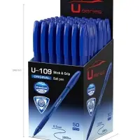 Ручка шариковая ErichKrause U-109 Original Stick&Grip, узел 1 мм, синяя