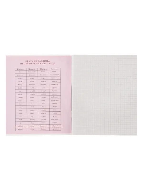 Предметная тетрадь по английскому языку Calligrata. MonoTone, 36 листов, в клетку, со справочным материалом, обложка из мелованной бумаги