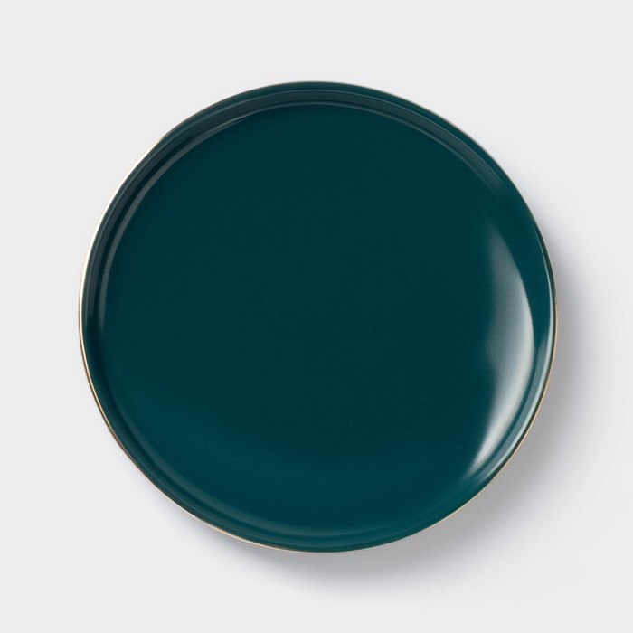 Тарелка керамическая пирожковая &laquo;Изумруд&raquo;, d=15 см, цвет зелёный