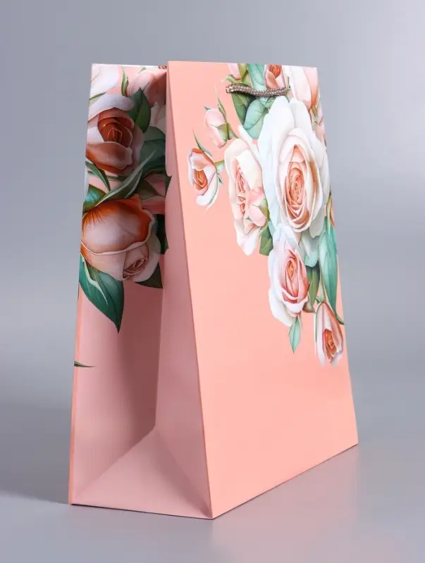 Пакет подарочный ламинированный &laquo;Цветочное признание&raquo;, 26&times;12&times;32 см