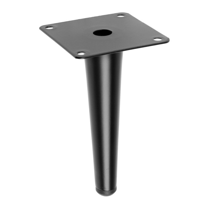 Опора мебельная CAPPIO OP08, h=150 мм, толщина площадки 1.8 мм, цвет матовый черный Опора мебельная CAPPIO OP08, h=150 мм, толщина площадки 1.8 мм, цвет матовый черный