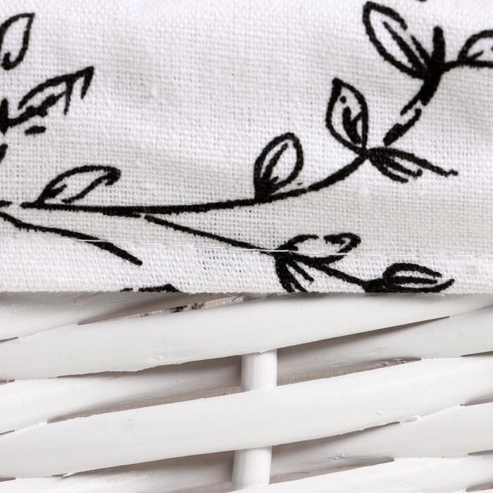 Корзина стеллажная Корзина стеллажная "Цветы", 300 х 230 х 210 мм, белая