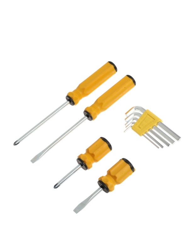 Набор инструментов в блистере ЛОМ, отвертки PH1 и SL5 4 шт., шестигранные ключи 5 шт. Набор инструментов в блистере ЛОМ, отвертки PH1 и SL5 4 шт., шестигранные ключи 5 шт.