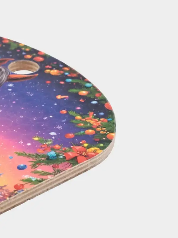 Доска разделочная сувенирная Дарим Красиво «Символ года. С новым годом», дерево, 27.5×19.5×0.5 см, разноцветная