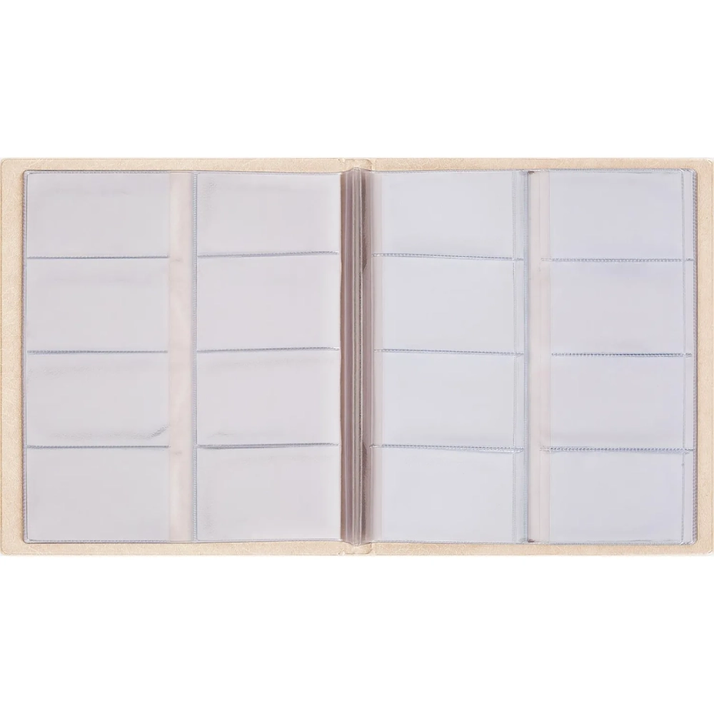 Визитница настольная на 256 визиток Комус,ПВХ, бежевый ,2376-115