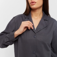 Комплект женский (рубашка, брюки, топ) KAFTAN "Base" р. 50,  графит
