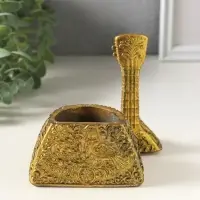 Шкатулка с крышкой для украшений &laquo;Балалайка&raquo;, 14.5&times;8.5&times;5.5 см, под золото
