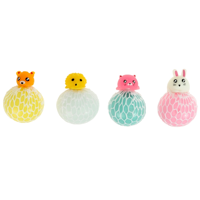 Мялка «Звери» с гидрогелем, виды МИКС Мялка «Звери» с гидрогелем, виды МИКС