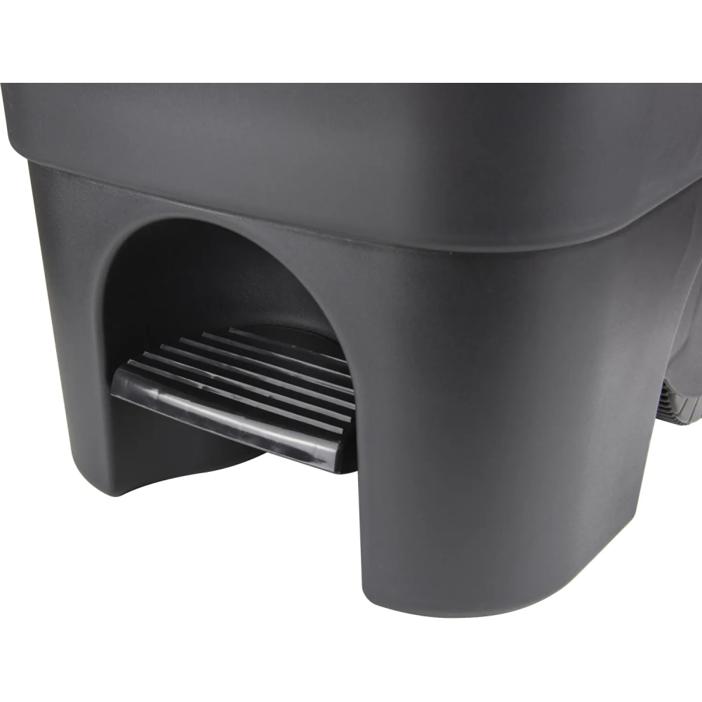 Контейнер-бак мусорный IDEA 60л с педалью на колесах серая крышка