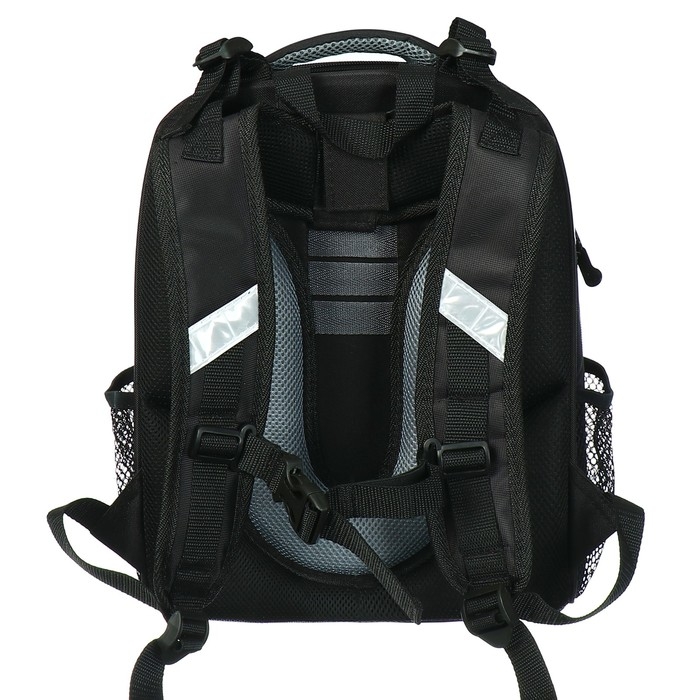 Рюкзак каркасный школьный 38 х 30 х 16 см, эргономичная спинка, Stavia "Капибара", чёрный