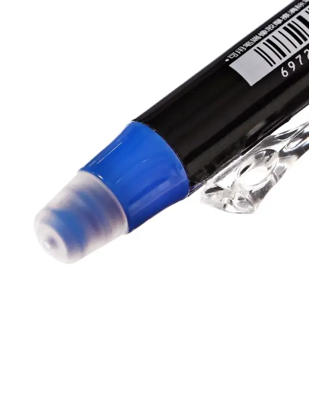 Ручка гелевая автомат СТИРАЕМЫЕ ЧЕРНИЛА, 0,5 мм, синий, резин. держ., корп Черный (шк на шт)   10717