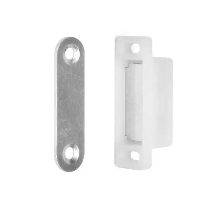 Магнит мебельный M001W, 41х13 маленький, белый