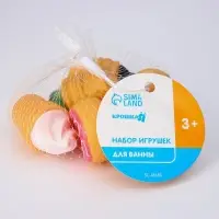 Набор резиновых игрушек для ванны «Сладости», с пищалкой, 6 шт, Крошка Я