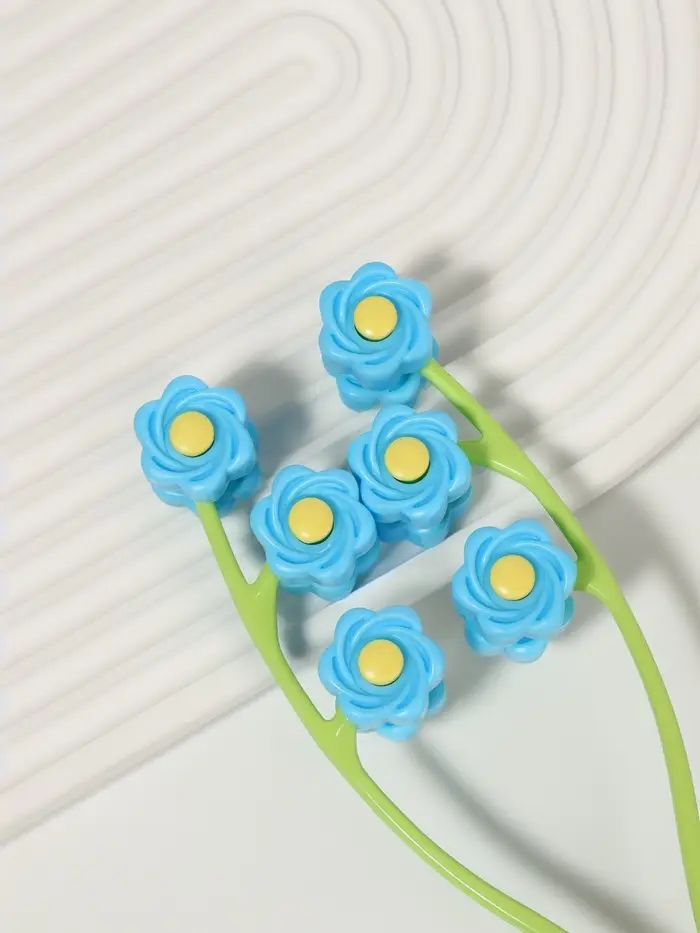 Массажёр для лица &laquo;Букет&raquo;, 22.5&times;6.5&times;3.5 см, 12 роликов, МИКС