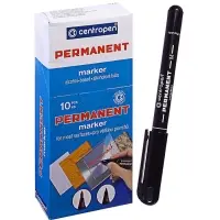 Маркер перманентный Centropen 2846, чёрный, узел 2.0 мм, линия 1 мм