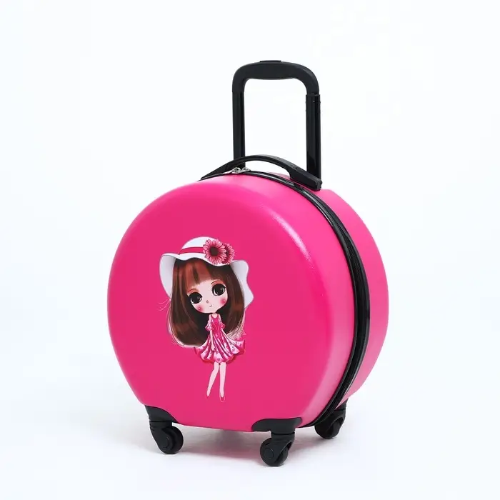 Чемодан детский 33 л (S), отдел на молнии, фуксия