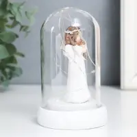 Фигурка световая &laquo;Ангел с цветком, молится в колбе&raquo;, 7&times;7&times;11.5 см, МИКС